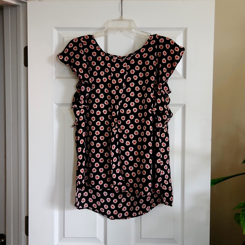 Floral dress shirt in black | Elle | Large